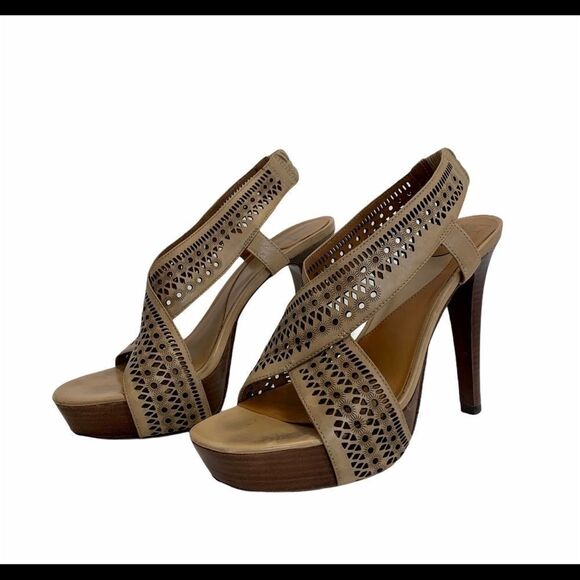 Diane Von Furstenberg laser cutout platform heels - Picture 4 of 7